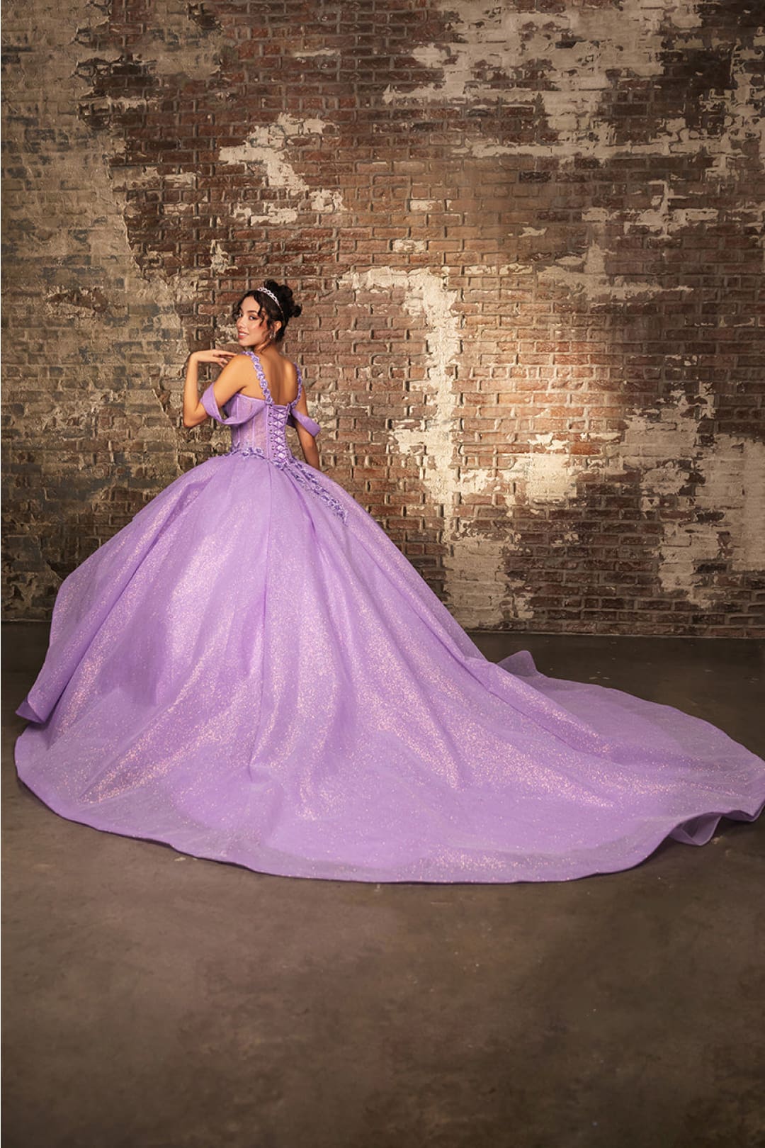 Quinceanera Dress Prom Ball Gown Cold-Shoulder Sweetheart by LK250