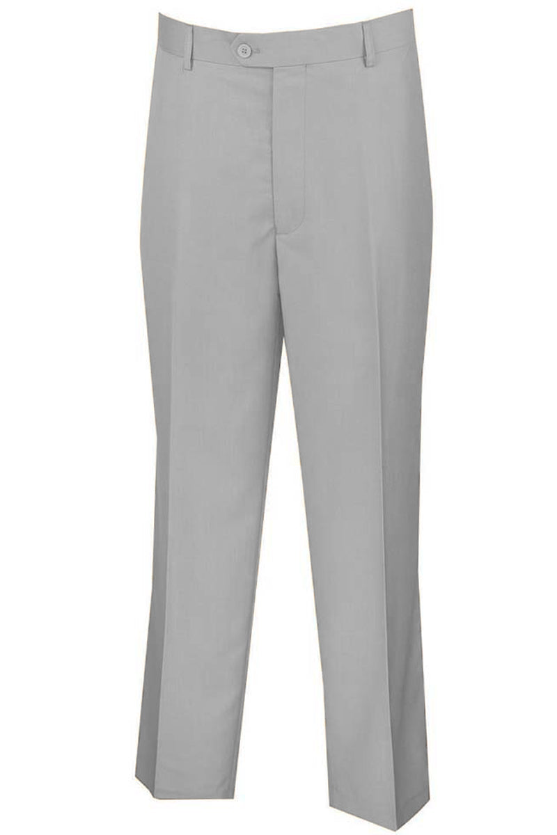 Mens Modern Fit Flat Front Dress Slacks in White