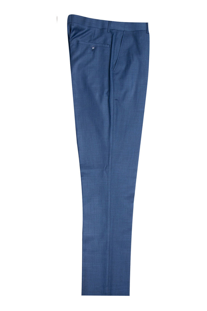 "Mens Stacy Adams Suit - Stacy Adams Sharkskin Suit - Men's Two Button Vested in Blue"