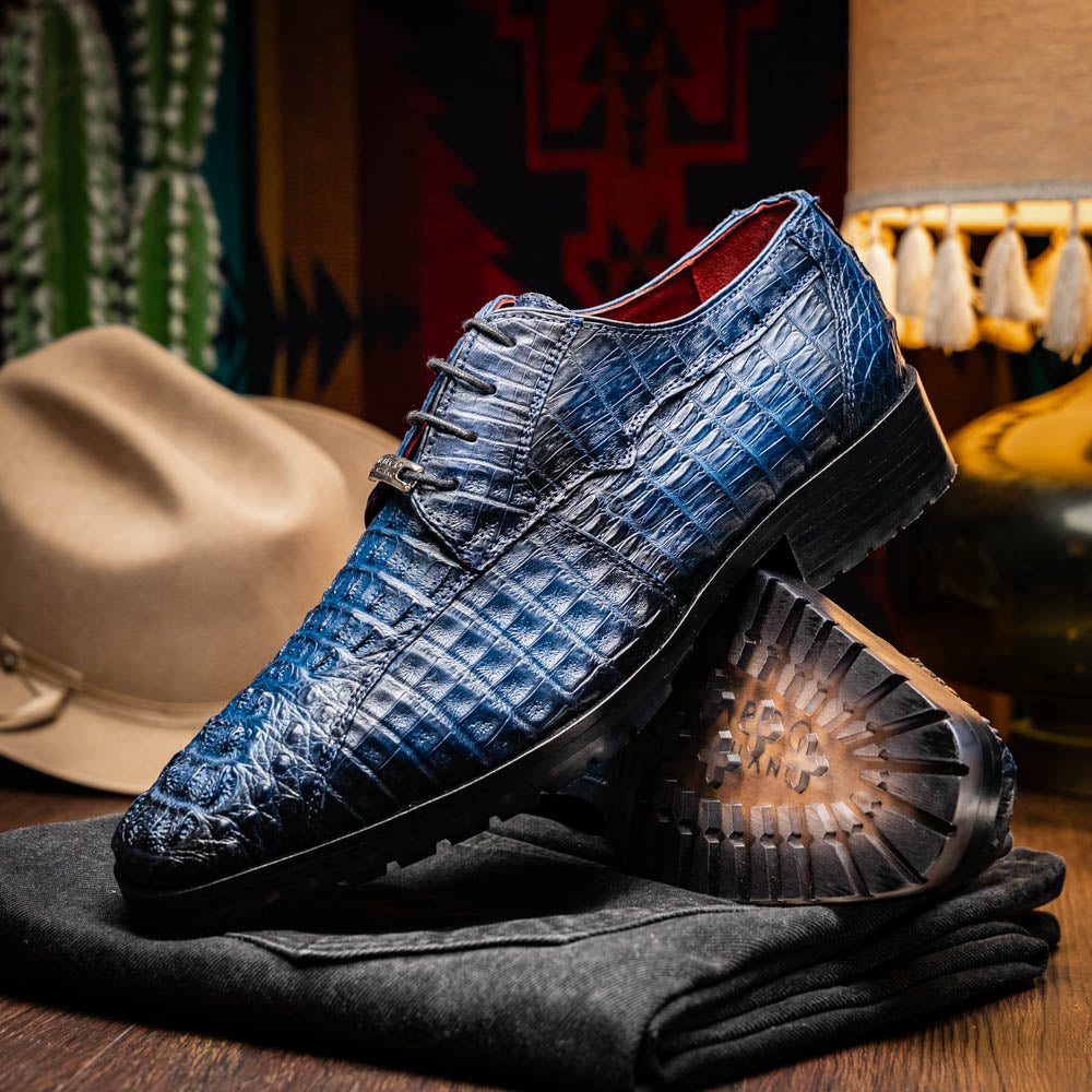 Marco Di Milano Ragusa: Stained Navy Leather Shoe