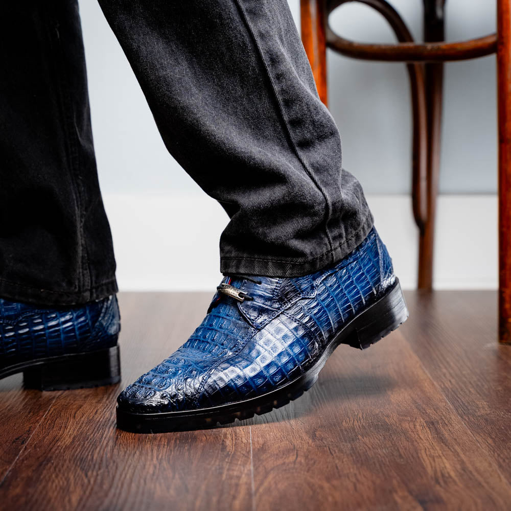 Marco Di Milano Ragusa: Stained Navy Leather Shoe
