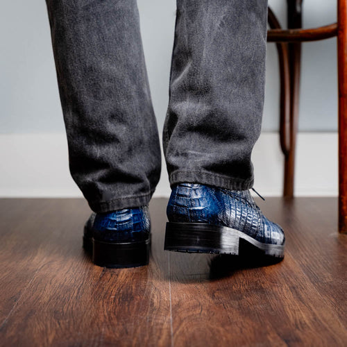 Marco Di Milano Ragusa: Stained Navy Leather Shoe