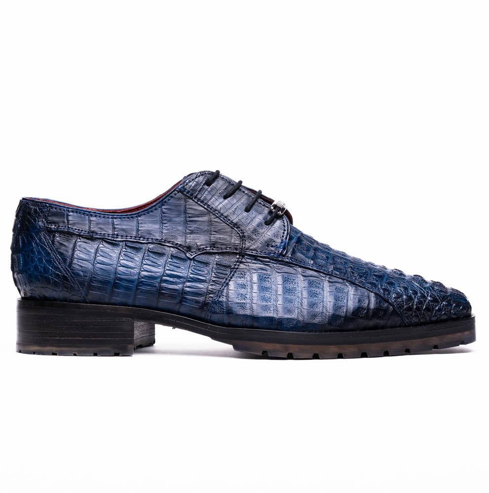 Marco Di Milano Ragusa: Stained Navy Leather Shoe