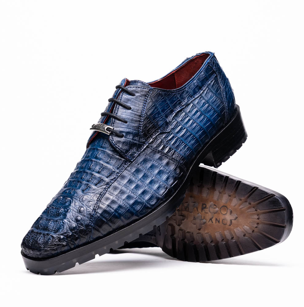 Marco Di Milano Ragusa: Stained Navy Leather Shoe