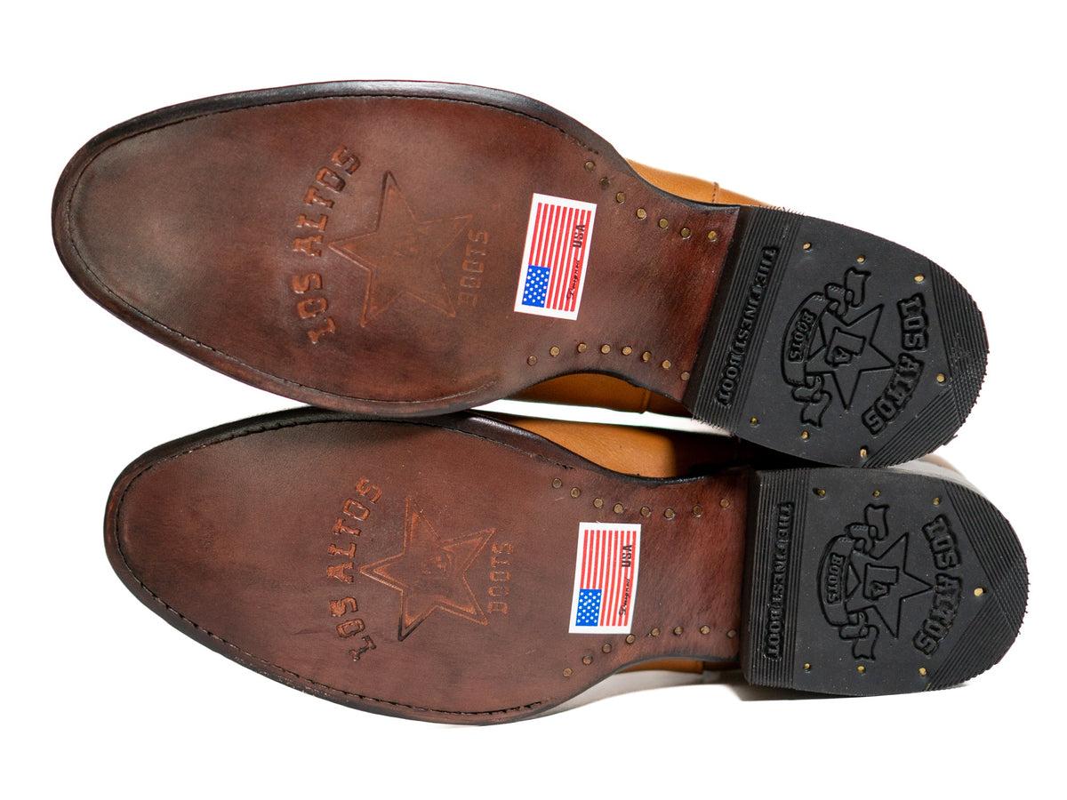 Los Altos Men's Toe Roper Boot Belmont Honey - Belmont Honey