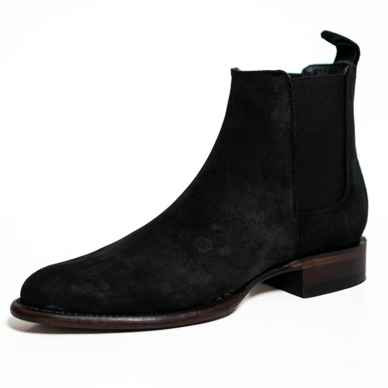 Los Altos Men's Toe Roper Boot Gamuza Black - Gamuza Black