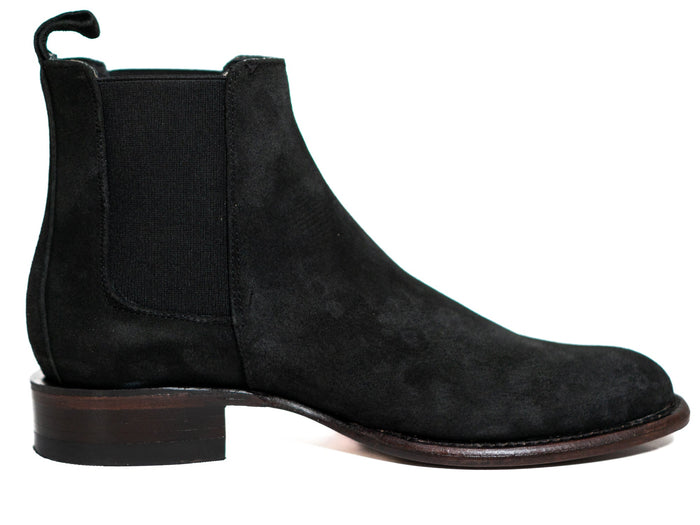 Los Altos Men's Toe Roper Boot Gamuza Black - Gamuza Black