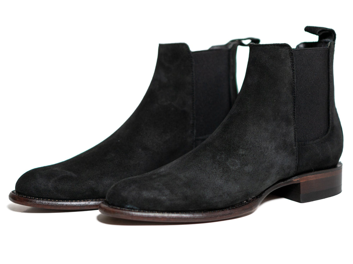 Los Altos Men's Toe Roper Boot Gamuza Black - Gamuza Black