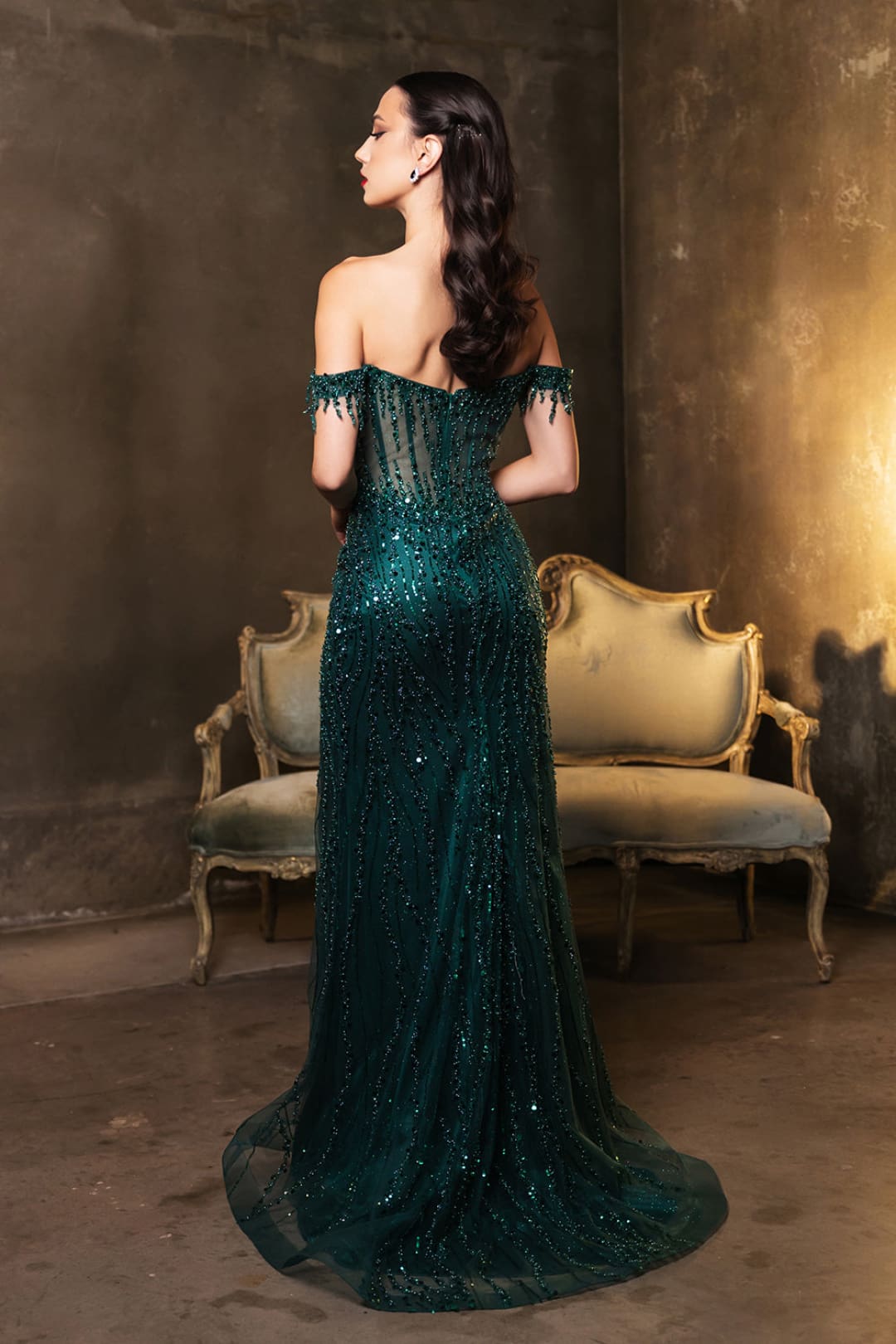 Long Sequins Prom Dress Off-Shoulder Evening Gown & Plus Size By MQ2132-New Collection