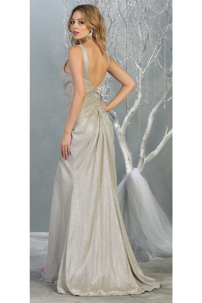 Red Carpet Metallic Formal Dress