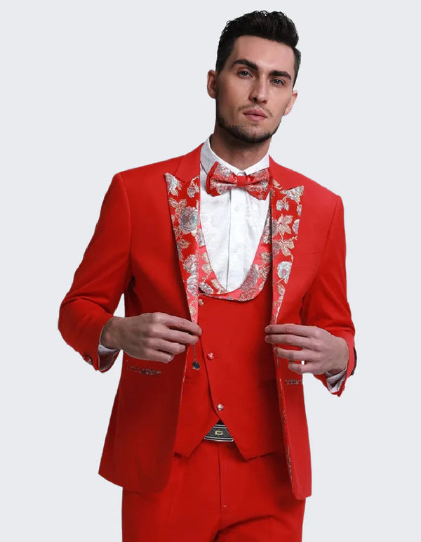 Red Prom Suit - Red Suit For Prom - Red Groom Suit - AlbertoNardoniStore