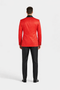 Black and Red Suit Men's Slim Fit Vested Paisley Wedding Tuxedo in Red