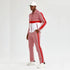 Walking Suit - Mens Houndstooth 2pc Red Tracksuit