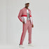 Walking Suit - Mens Houndstooth 2pc Red Tracksuit