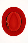 Mens Dress Hat Mens Red/Black Fedora Hat