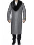 Mens Black Overcoat With Fur Collar For Sale