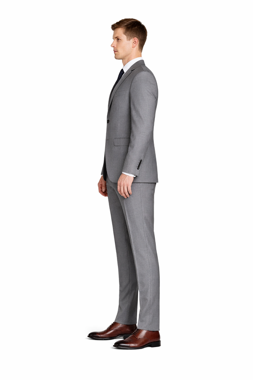 Renoir Suits - Renoir Fashion - Renoir Clothing Super 140s Wool 2-Button CLASSIC FIT Suit in Dark Grey (Short, Regular, and Long Available) by Renoir