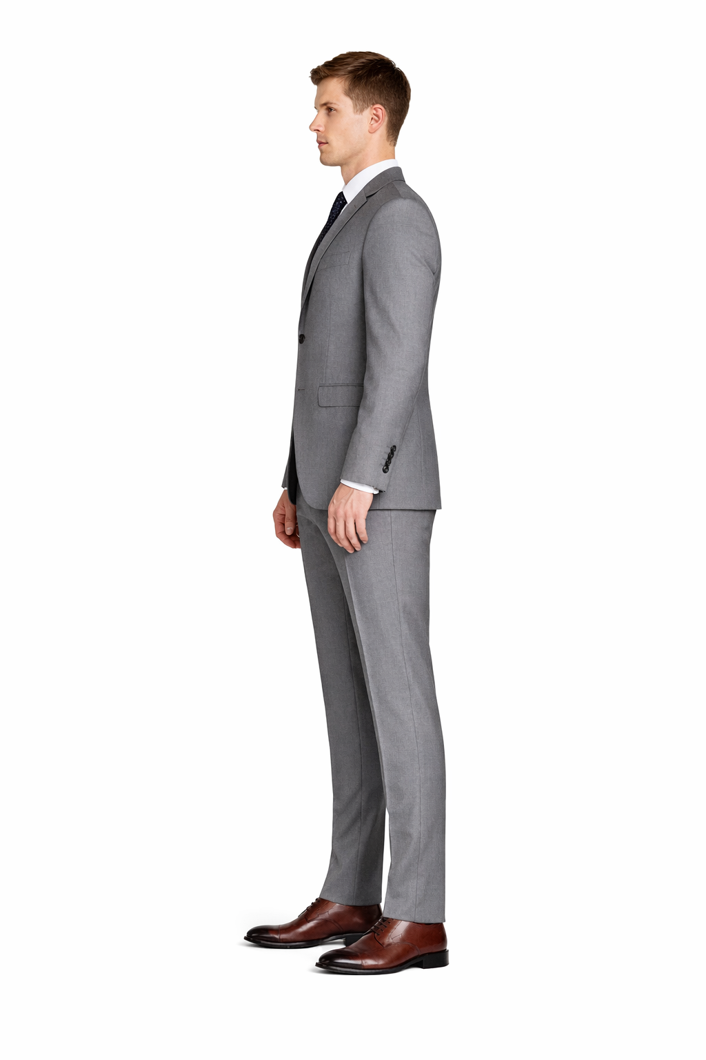 Renoir Suits - Renoir Fashion - Renoir Clothing Super 140s Wool 2-Button CLASSIC FIT Suit in Dark Grey (Short, Regular, and Long Available) by Renoir