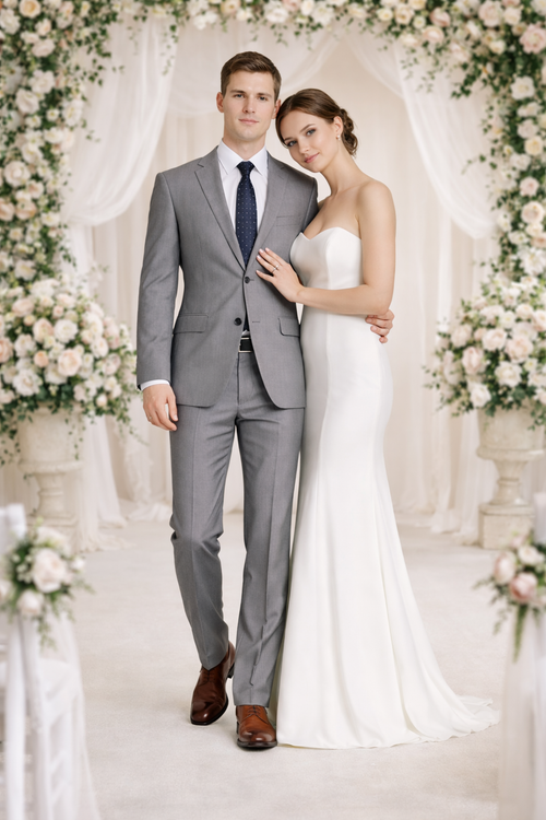 Renoir Suits - Renoir Fashion - Renoir Clothing Super 140s Wool 2-Button CLASSIC FIT Suit in Dark Grey (Short, Regular, and Long Available) by Renoir