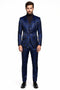 Retro Paris Suits Mens Suit Navy Blue