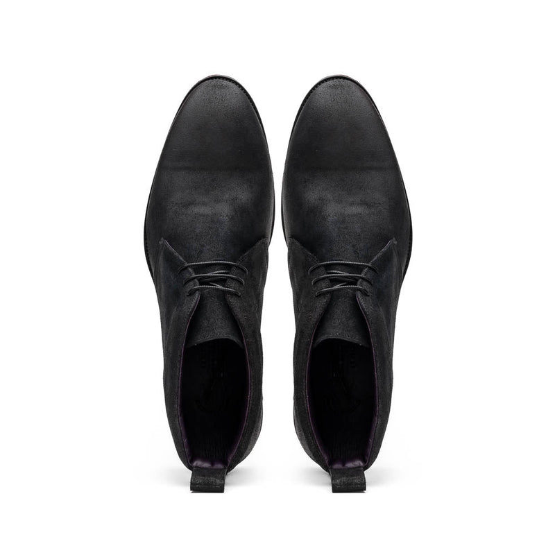 Zelli Rezza Italian Suede Chukka Boot in Black with Vibram Sole