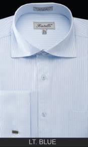 Blue Striped Dress Shirt - AlbertoNardoniStore