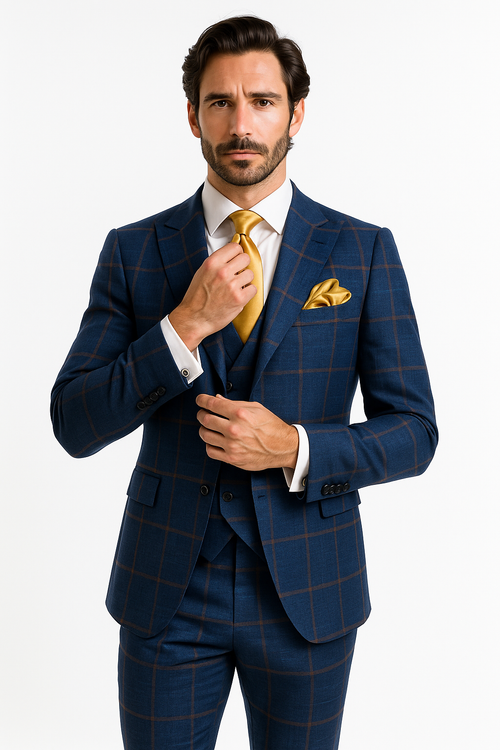 Rossi Man Max RM1840 â€“ Slim Fit 3-Piece Formal Suit for Men