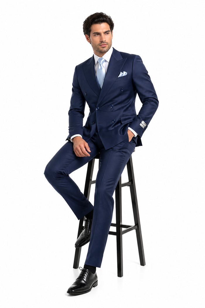 Rossi Man ARTHUR RM2302 Double-Breasted Suit â€“ Sophisticated Tailored Style for Men