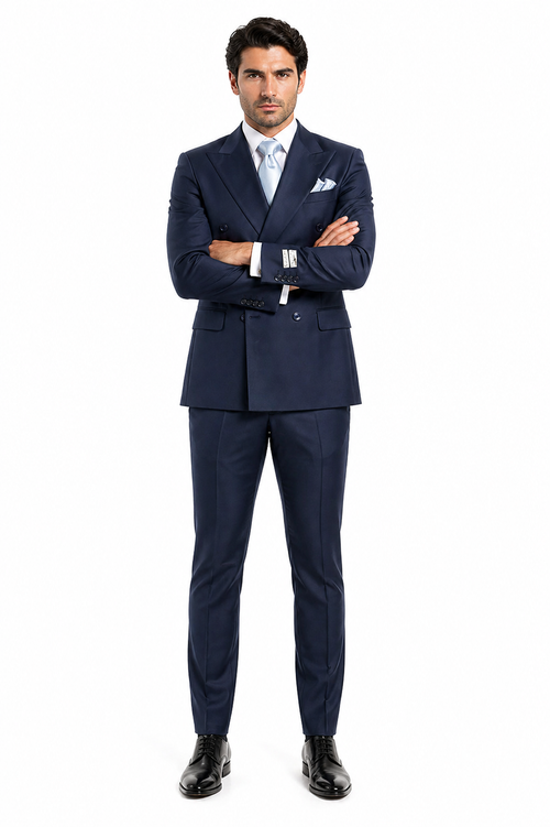 Rossi Man ARTHUR RM2302 Double-Breasted Suit â€“ Sophisticated Tailored Style for Men