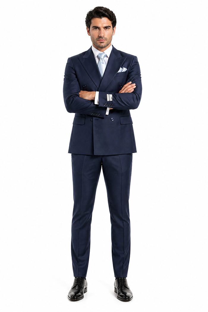 Rossi Man ARTHUR RM2302 Double-Breasted Suit â€“ Sophisticated Tailored Style for Men