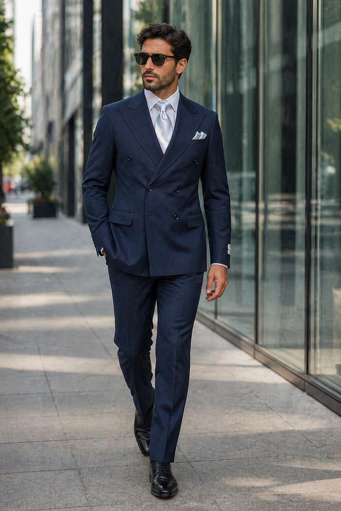 Rossi Man ARTHUR RM2302 Double-Breasted Suit â€“ Sophisticated Tailored Style for Men