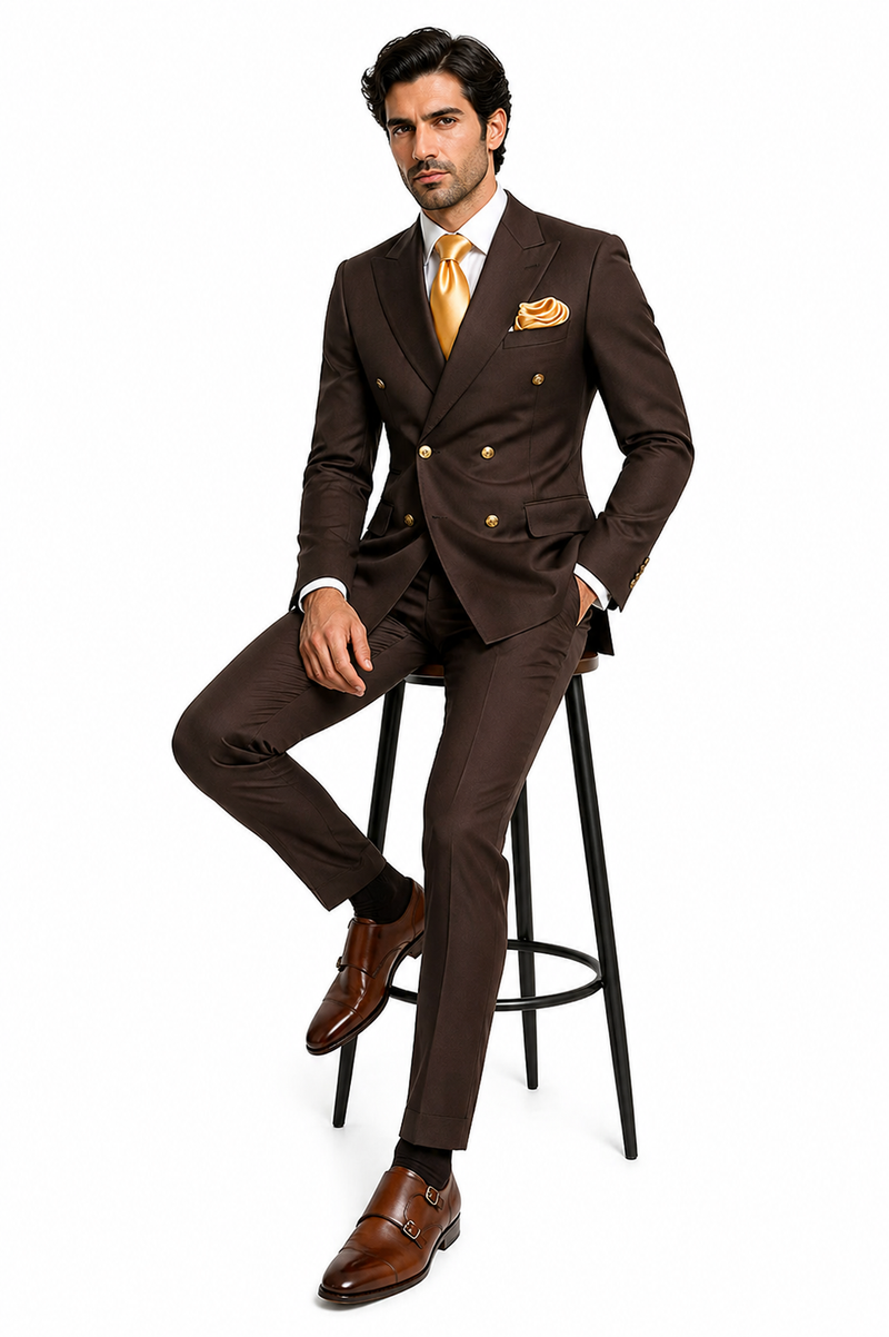 Rossi Man ARTHUR RM2303 Double-Breasted Suit â€“ Premium Formalwear for Men