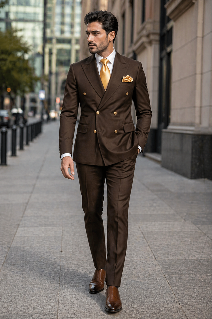 Rossi Man ARTHUR RM2303 Double-Breasted Suit â€“ Premium Formalwear for Men