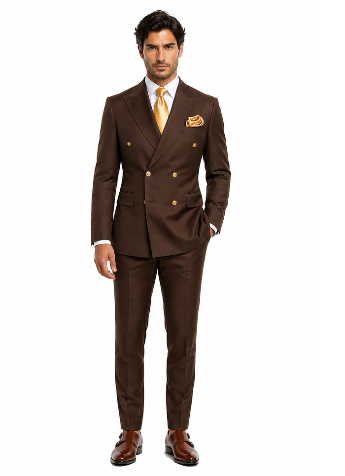Rossi Man ARTHUR RM2303 Double-Breasted Suit â€“ Premium Formalwear for Men