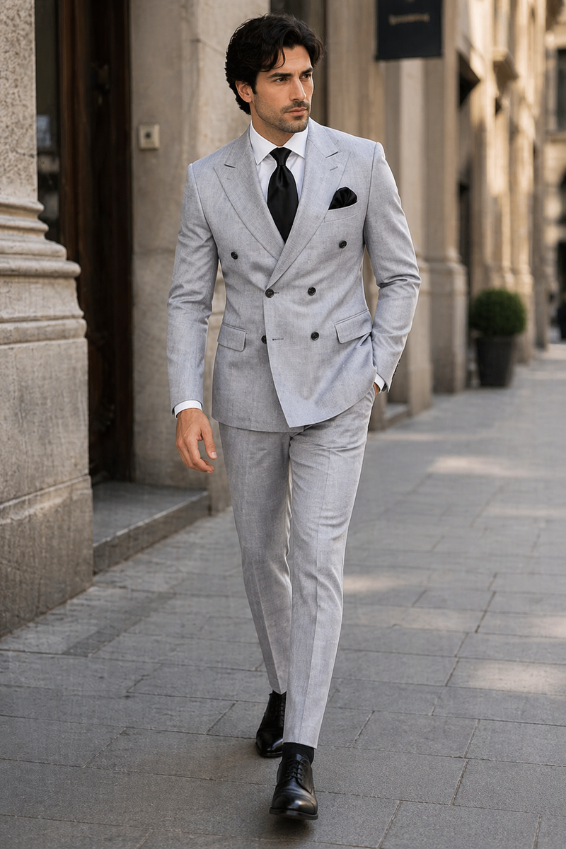 Rossi Man ARTHUR RM2305 Double-Breasted Suit â€“ Elegant Formalwear for Men