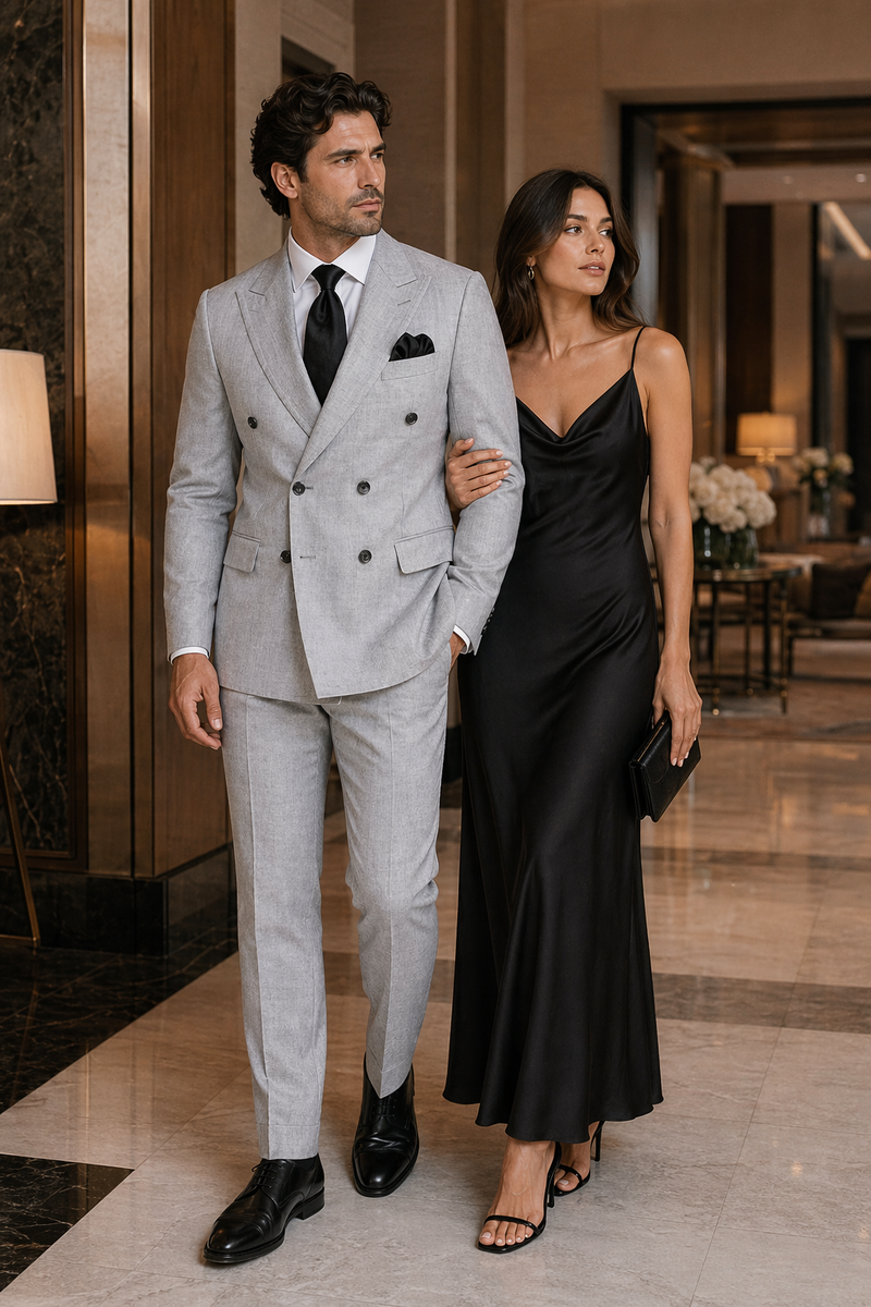 Rossi Man ARTHUR RM2305 Double-Breasted Suit â€“ Elegant Formalwear for Men