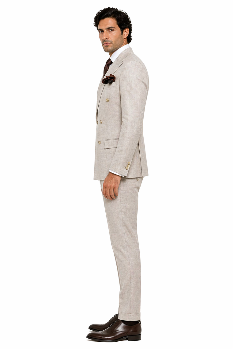 Rossi Man ARTHUR RM2306 Double-Breasted Suit â€“ A Modern Classic for Men