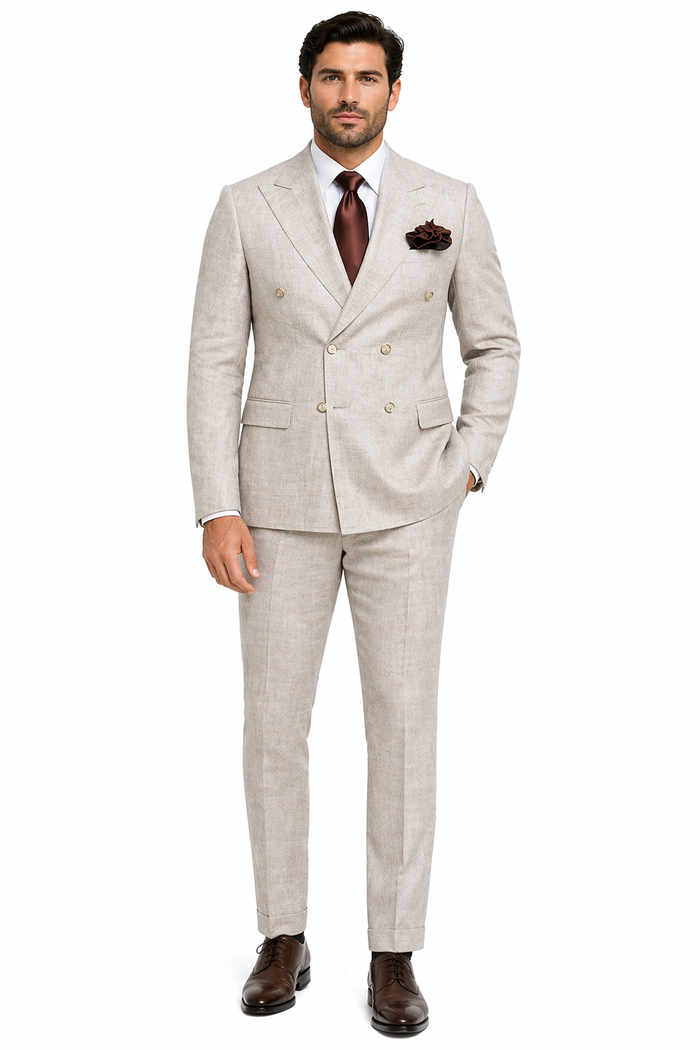 Rossi Man ARTHUR RM2306 Double-Breasted Suit â€“ A Modern Classic for Men