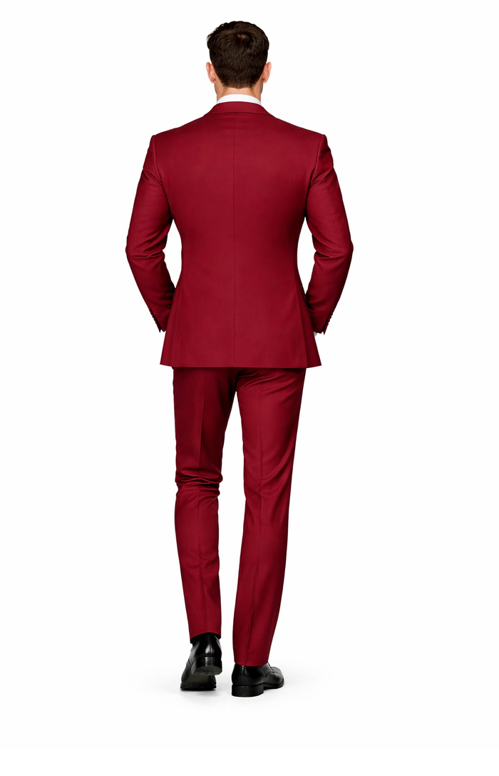 Rossi Man BOND RM1777 Slim Fit 3-Piece Red Suit â€“ Modern Tailored Suit for Men