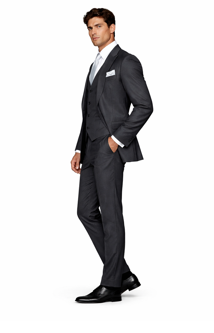 Rossi Man BOND RM1779 Slim Fit 3-Piece Black Suit â€“ Tailored Formalwear for Men
