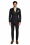 Rossi Man Double-Breasted 2-on-6 Suit â€“ Elegant Men's Formalwear with Flat Front Trousers
