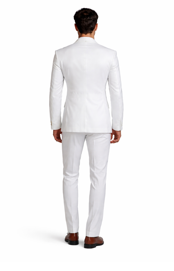 Rossi Man DUKE RM1762 Slim Fit 3-Piece White Suit â€“ Modern Formalwear for Men