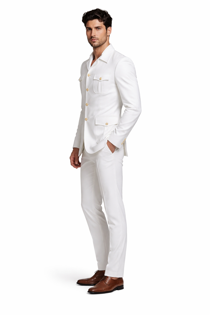 Rossi Man DUKE RM1762 Slim Fit 3-Piece White Suit â€“ Modern Formalwear for Men