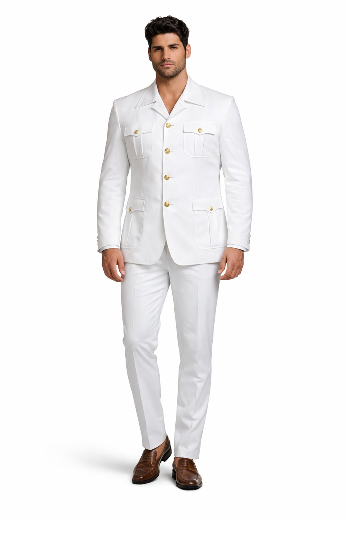 Rossi Man DUKE RM1762 Slim Fit 3-Piece White Suit â€“ Modern Formalwear for Men