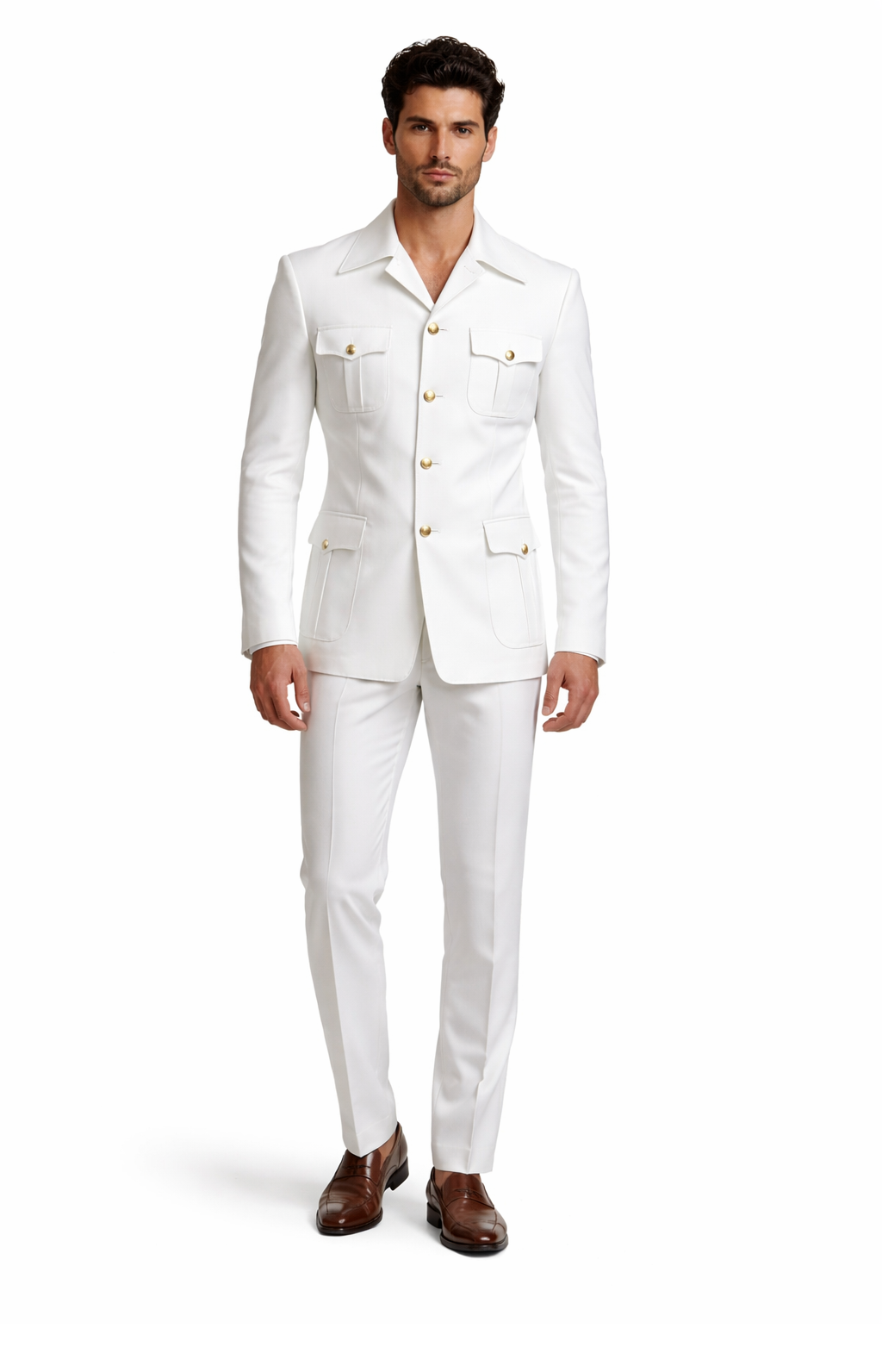 Rossi Man DUKE RM1762 Slim Fit 3-Piece White Suit â€“ Modern Formalwear for Men