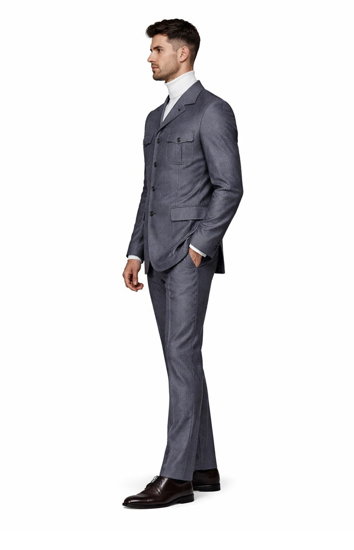 Rossi Man DUKE RM1767 â€“ Slim Fit Steel Grey 3-Piece Suit for Men | Elegant Formalwear