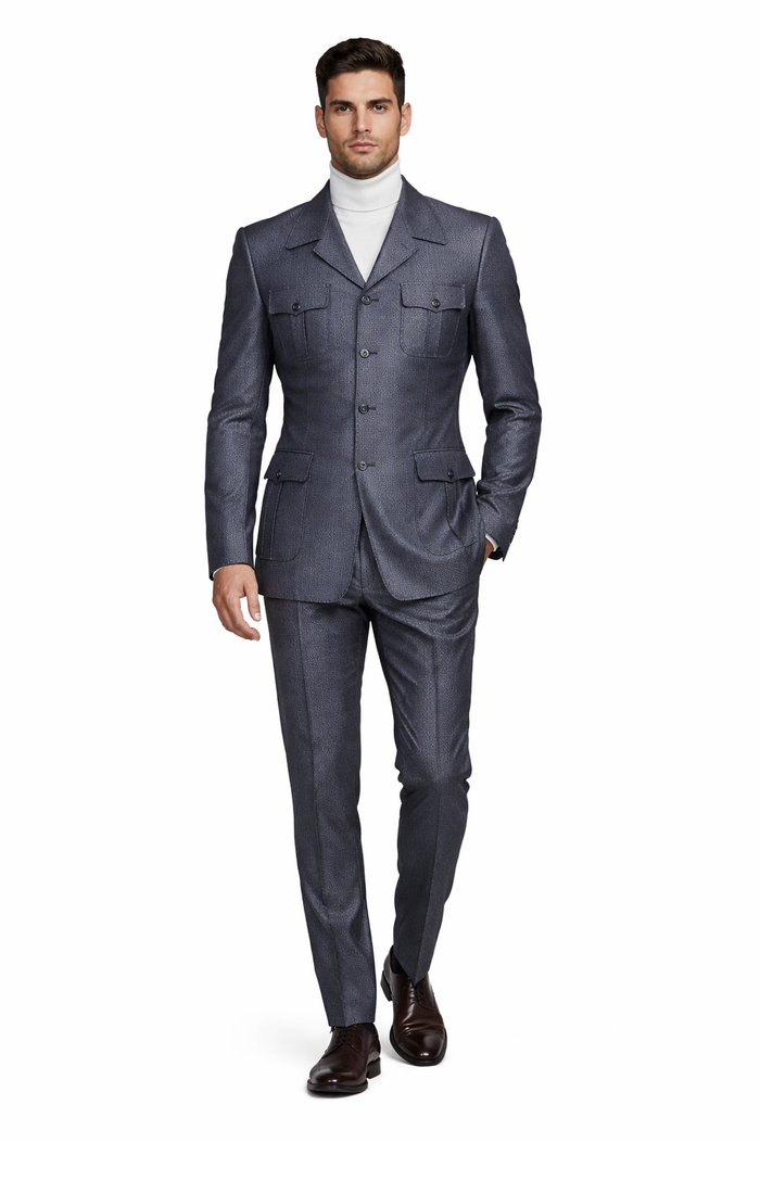 Rossi Man DUKE RM1767 â€“ Slim Fit Steel Grey 3-Piece Suit for Men | Elegant Formalwear