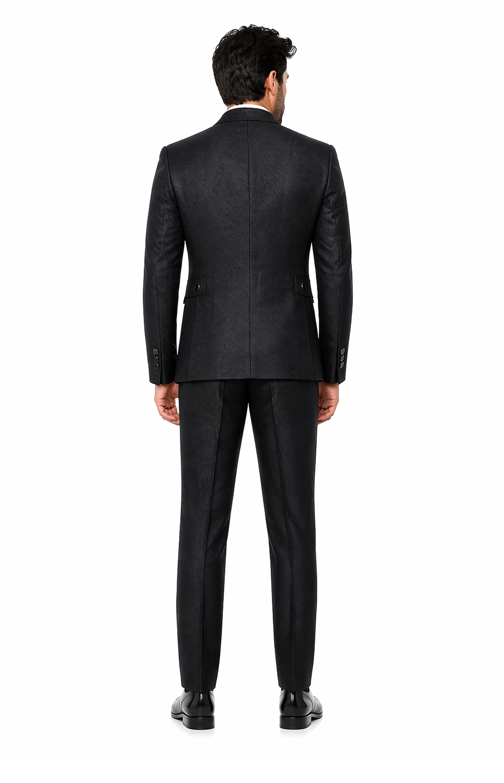 Rossi Man DUKE RM1769 â€“ Slim Fit Black 3-Piece Suit for Men | Modern Formalwear