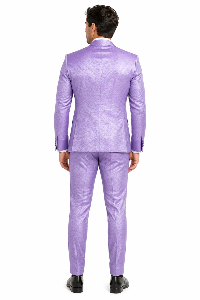Rossi Man FORD RM1914 â€“ Men's 3-Piece Slim Fit Suit in Purple | Timeless Modern Formalwear