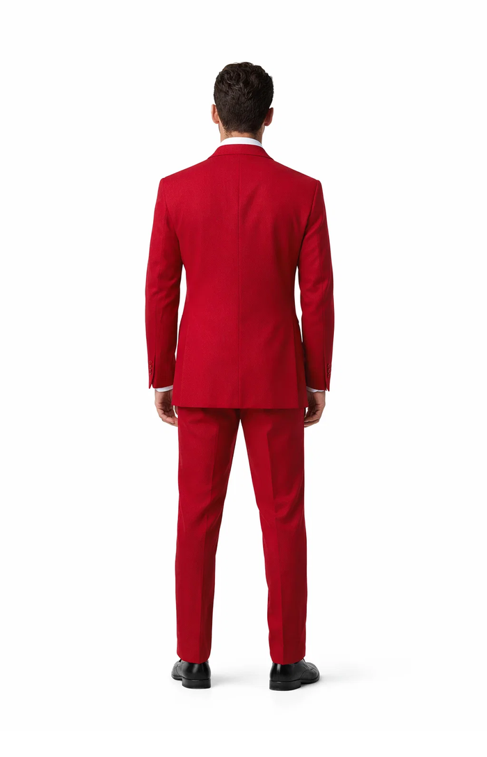 Rossi Man LEO RM1577 â€“ Red Slim Fit 3-Piece Suit for Men | Contemporary Elegance for Formal Occasions